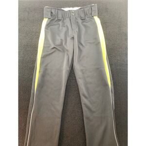 Augusta Sportswear Ladies Medium Baseball Softball Pants Gray‎ Yellow Trim